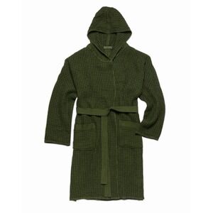Onsen Huckberry Supima Waffle‎ Bath Robe Forest Green - Size Large New with Bag